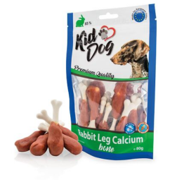 KIDDOG králičí maso na kalciové kostičce 80 g